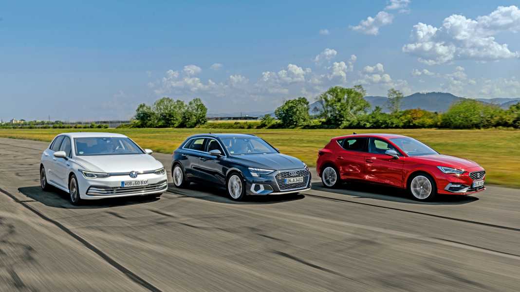 Vergleichstest: Audi A3 vs. Seat Leon vs. VW Golf – Familien-Duell