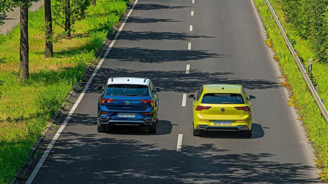 Vergleichstest: VW Golf 8 1.5 eTSI vs. VW T-Roc 1.5 TSI - Herz-Kopf-Duell
