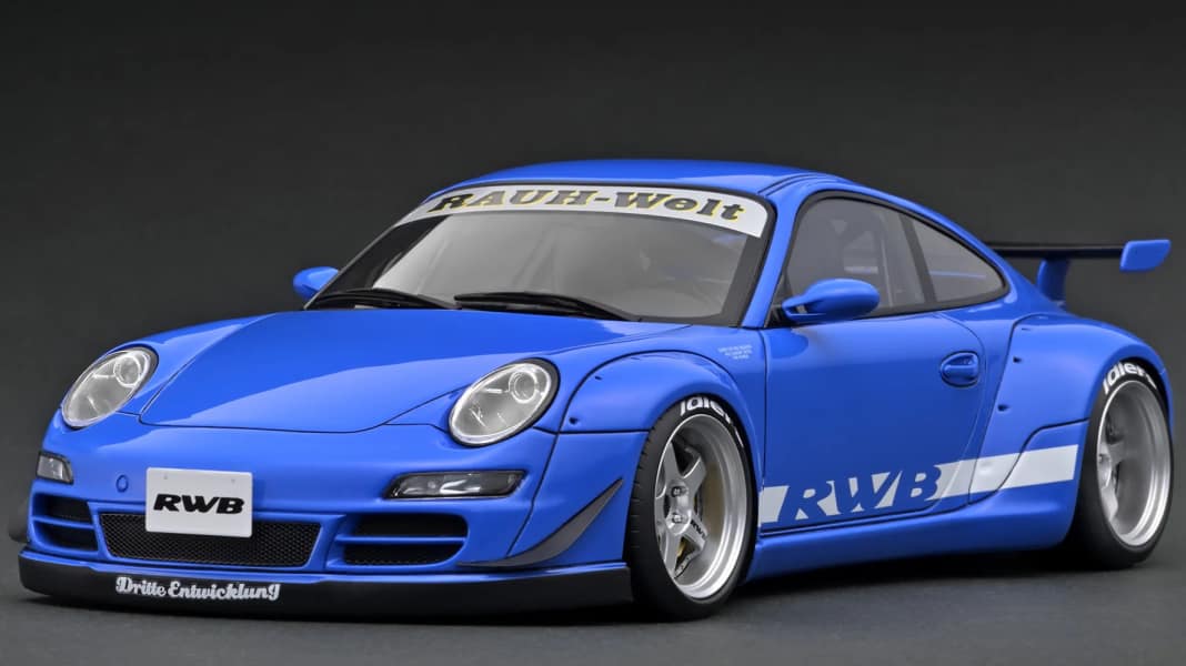 Ignitions Model kündigt blauen RWB-Porsche des 997-Elfers in 1:18 an