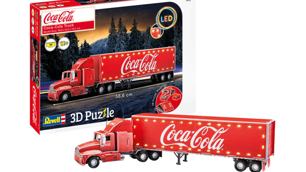 Puzzlen Sie sich ihren Coca-Cola-Truck zum Weihnachtsfest
