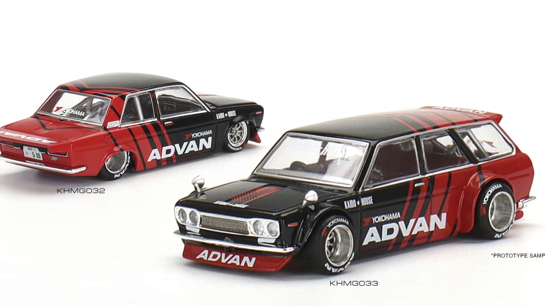 Mini GT bringt neue Tuning-Versionen des Nissan 510 im Matchbox-Maßstab 1:64