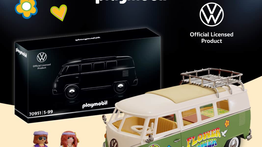 Playmobil treibt es ganz schön bunt beim Volkswagen Bulli und Käfer