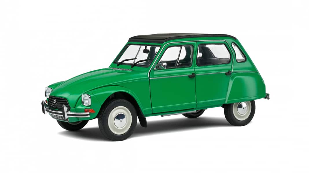 Solido bringt die Edel-Ente Citroen Dyane in 1:18 und Tannenbaumgrün