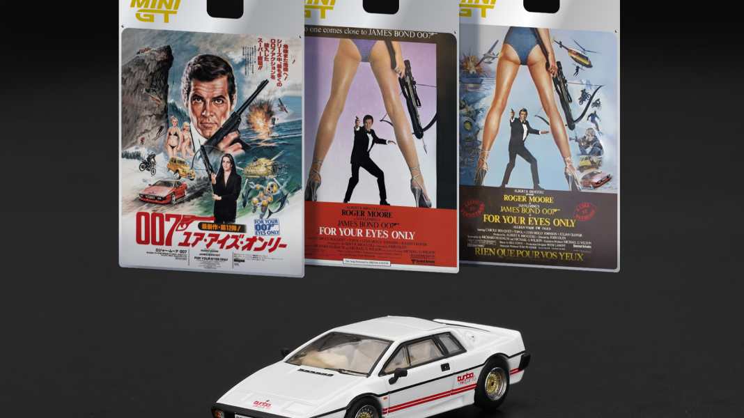Es blockbustert bei Mini GT in 1:64: Lotus und BMW von 007 kommen!