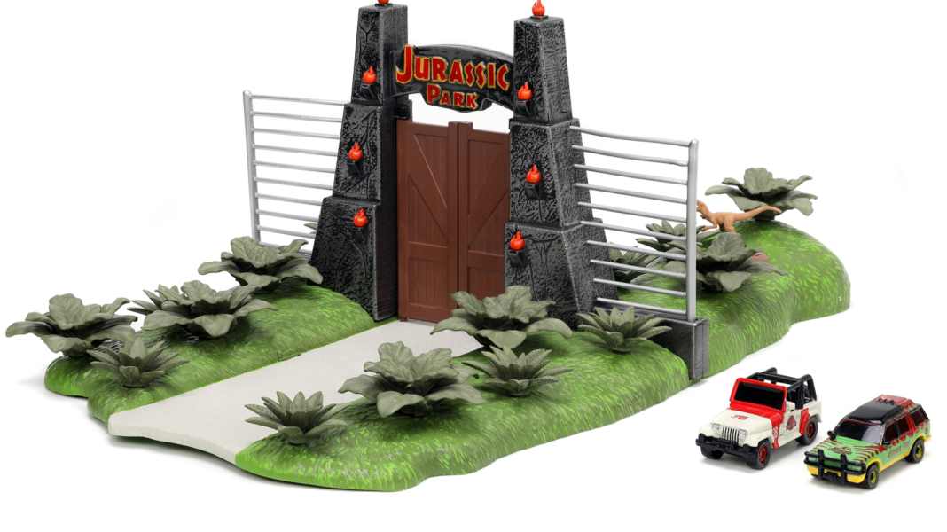 Die Autos von “Jurassic Park” machen sich bei Jada im Diorama extraklein!