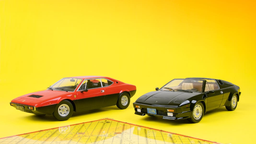 Lamborghini Jalpa und Ferrari 208 GT4 von KK-Scale in 1:18 – A la Kantonese
