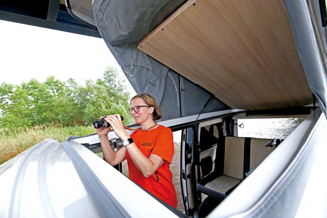 Unbedingt buchen! Das von SCA bezogene Aufstelldach offeriert auf Wunsch eine Panorama-Funktion