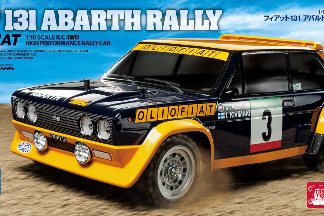 Tamiya liefert den Fiat 131 Abarth in 1:10 auf der technischen Basis des Allrad-Chassis MF-01X Foto: Werk