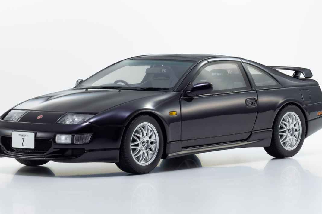 Die Firma Kyosho will den Nissan 300 ZX auch als Resinemodell in der Farbe Purple ab April in den Handel liefern. ] Foto: Werk