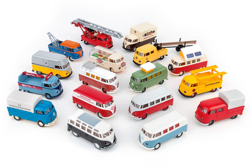 Unglaubliche 17 Karosserieversionen sichern den Erfolg von Brekinas VW T1 in 1:87