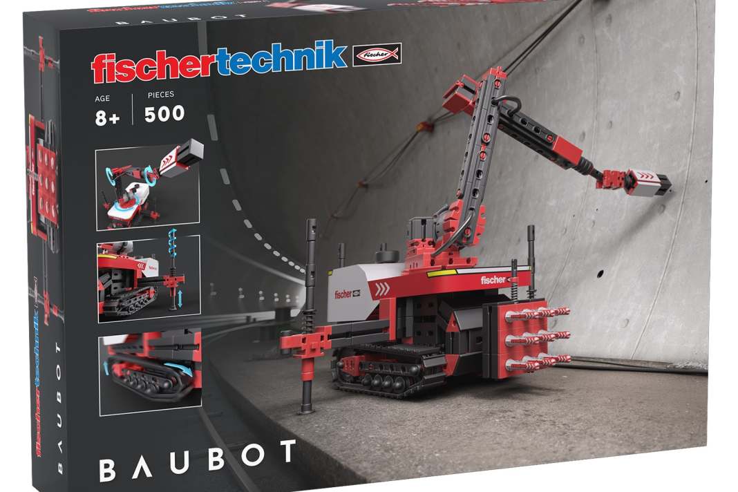 Den Roboter Bau Bot von Fischer Technik können die Fans jetzt auch als Bausatz zusammenfügen  ] Foto: Werk