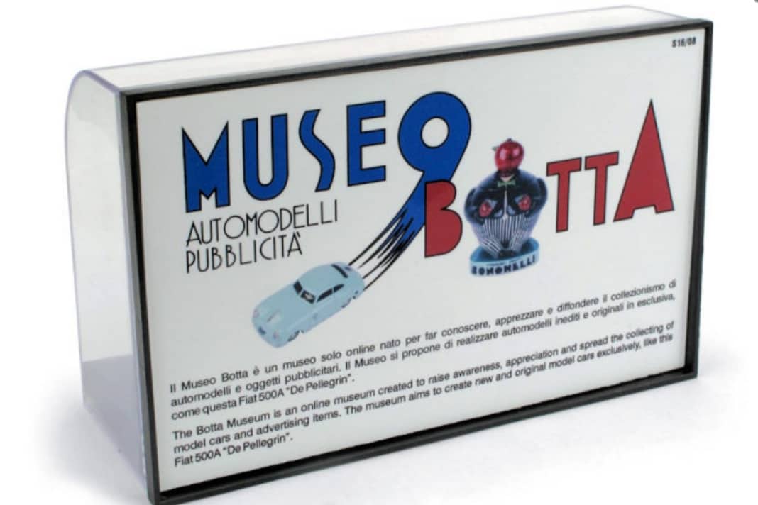 Wenn Rio Tartaletti, der Mann hinter dem Modellauto-Label Brumm, ein Sondermodell stylt, dann kommt dabei immer eine hübsche Verpackung heraus. Auch beim Eis-Topolino in 1:43. ] Foto: Brumm