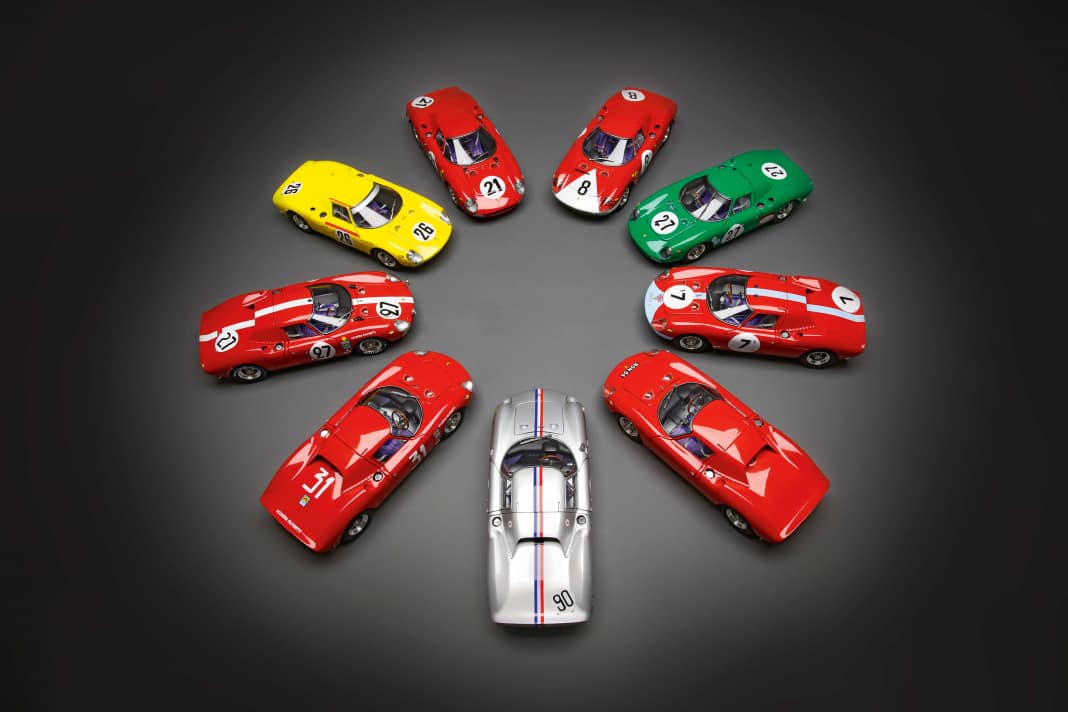 Bei den unterschiedlichen Versionen des Ferrari 250 LM legt CMC in 1:18 Wert da rauf, auch kleine Unterschiede herauszuarbeiten