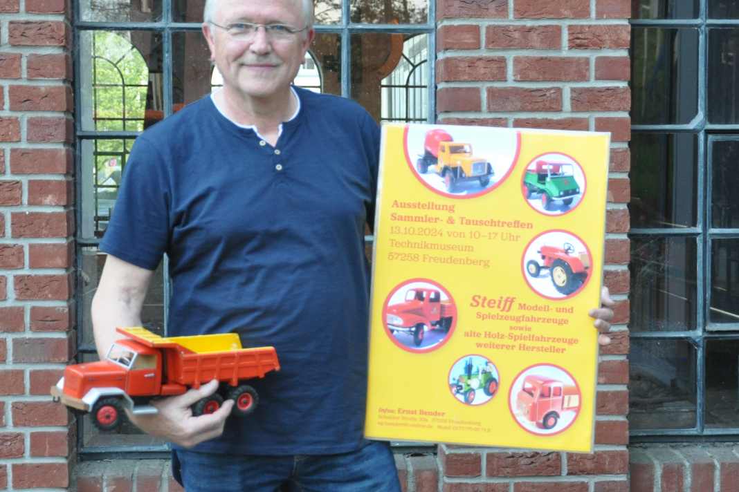 Für Ernst Bender ist das Thema Automodelle von Steiff eine echte Herzensangelegenheit. Und sein Engagement führt jetzt zu einem weiteren Treffen. ] Foto: Werk