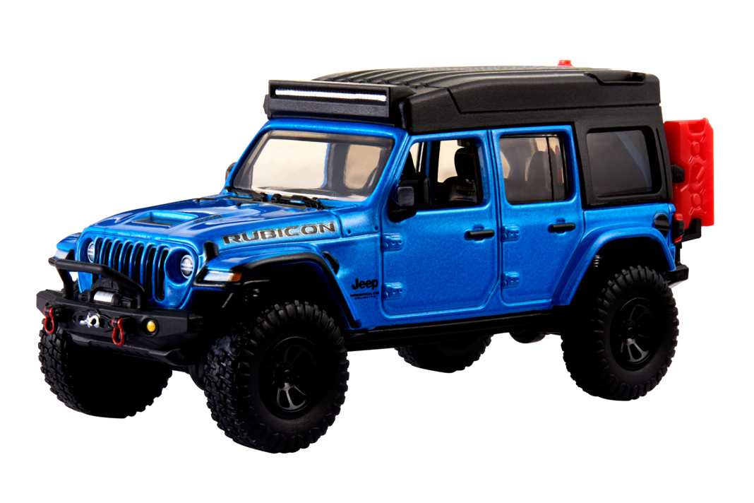 Der Jeep Rubicon kommt in der Premium-Serie mit interessantem Zubehör in Blau