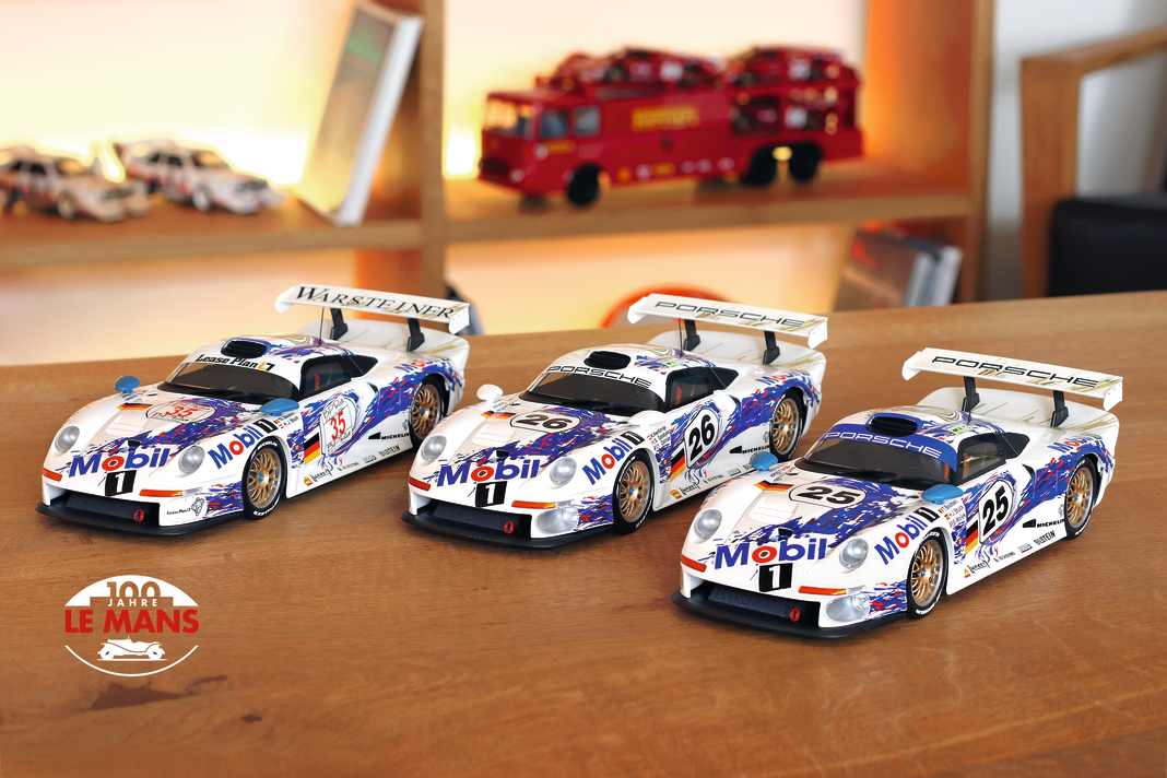 Zwei Nasen, insgesamt neun Versionen: Werk83 stellt sich beim Thema Porsche 911 GT1 als 1:18er in Rennversion ausgesprochen breit auf