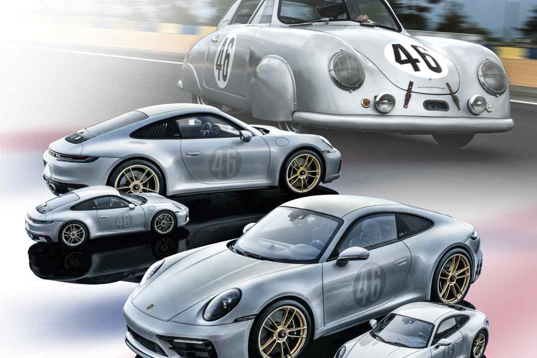 Auch in 1:43 und 1:18 pflegt der Elfer in der„Le Mans Centenaire Edition“ einen sehr dezenten Auftritt und zeigt ein Füllhorn an brillanten Finessen