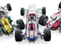 Der grüne Lotus gewann mit Jim Clark im Jahr 1965 die Indy 500. Auch die anderen 1:18er sind Oval-Racer en miniature.