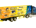 Scania-Hauber in schriller Deko