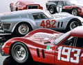 Neben der roten Präsentationsversion ohne Nummer baut TM43 noch fünf Rennversionen des Ferrari 250 GT SWB Breadvan in 1:43 aus Resine