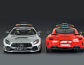 Minichamps liefert auch bei der 1:18-Verkleinerung beide Original- Farben des Mercedes- Pace-Cars von 2020 aus der F1