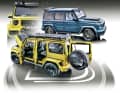 Der blaue Brabus G63 hat ein dezentes Cockpit – beide glänzen in den Bereichen Motornachbildung und Allradfahrwerk in 1:18 