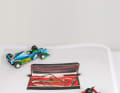 Schumachers Original- Utensilien mit dem Benetton B194 von Minichamps und dem Ferrari F1 2000 von Mattel in der Baugröße 1:43