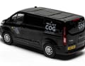 Der schwarze Transit Custom von Richard Hammond ist als Die-Cast-Modell bei Corgi in 1:43 originalgetreu bedruckt ] Foto: Werk