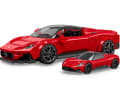 Rot steht dem Maserati MC20 als Steinchen-Bausatz ganz ausgezeichnet. Auch die Felgen sehen prima aus! ] Foto: Mattel