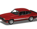 Die nicht gerade kleine Capri-Flotte bei den Vanguards von Corgi erweitert im Jahr 2025 dieser Zweitürer des Mk 3 in der Farbe Jupiter-Red als 2.0 S aus Die-Cast ] Foto: Werk