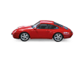 Das rote, „zivile“ Coupé o!enbart in der Seitenansicht die Designpräzision der Die-Cast-Miniatur aus Aachen