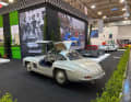 Zwei Naturereignisse fanden in Essen zusammen: Die Loren und der Mercedes-Benz 300 SL Flügeltürer am SIHA-Stand ] Foto: Hell Sinki
