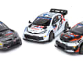 ...und Toyota GR im Finnland-Rallye-Trimm in 1:43 von Ixo