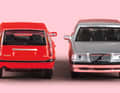 ......Volvo 740 als Kombi und Limousine in 1:87 von Minichamps