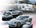 Auch in 1:43 und 1:18 pflegt der Elfer in der„Le Mans Centenaire Edition“ einen sehr dezenten Auftritt und zeigt ein Füllhorn an brillanten Finessen