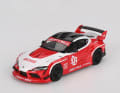 Das News-Sextett von Mini GT in der Baugröße 1:64 komplettiert dieser weiß-rote Toyota Supra im Liberty-Walk-Outfit ] Foto: Mini GT