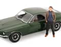 Der Mustang „JJZ 109“ trägt das Montanagrün des Filmwagens aus dem Kino- Klassiker „Bullitt“ mit Steve McQueen