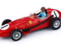 Hier ist der Ferrari 246 F1 von Peter Collins, Sieger GP Großbritannien 1958 zu sehen