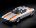 In dieser Farbkombination aus Silbergrau und Orange war die furiose Bertone-Studie erstmals zu sehen. Auch diese Variante kommt in 1:18. ] Foto: Top Marques