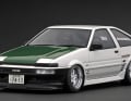 Hier zeigen wir die dritte Variante des 1:18-Trueno. Dieses Coupé kommt in Weiß mit grüner Haube in den Handel ] Foto: Werk