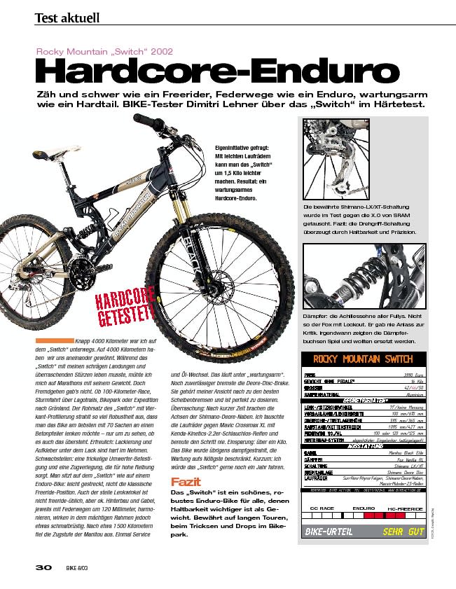 Rocky Mountain „Switch“ 2002 Delius Klasing SHOP