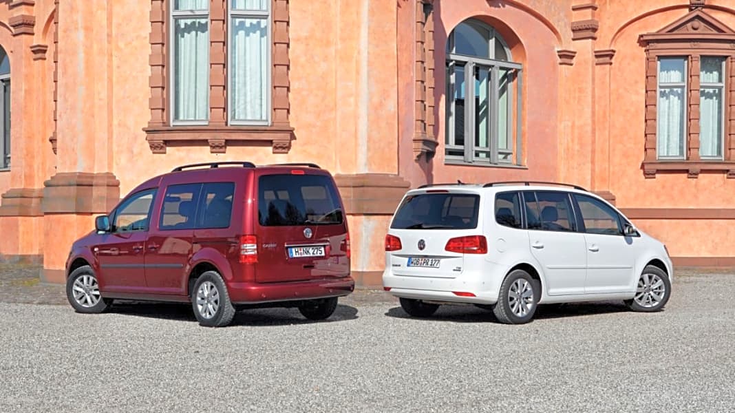 Vergleichstest: VW Caddy vs. Touran 1.2 TSI 105 PS - Ungleiche Brüder