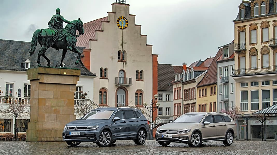 Vergleichstest: VW Tiguan Allspace vs. Passat Alltrack - Spitzen-Doppel