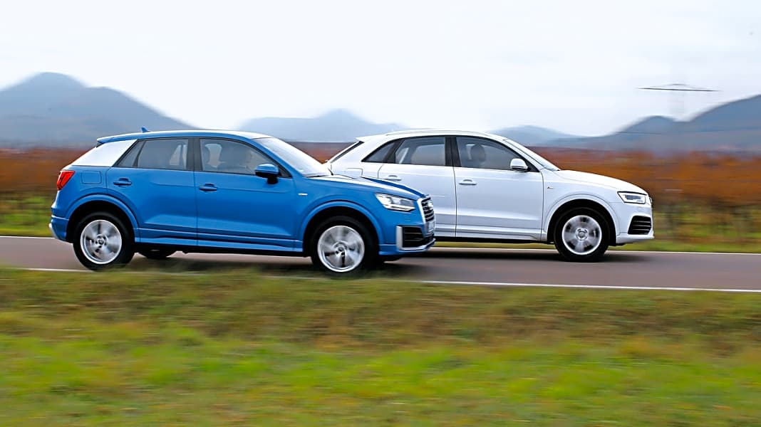 Vergleichstest: Audi Q2 vs. Q3 - Zwei gegen drei