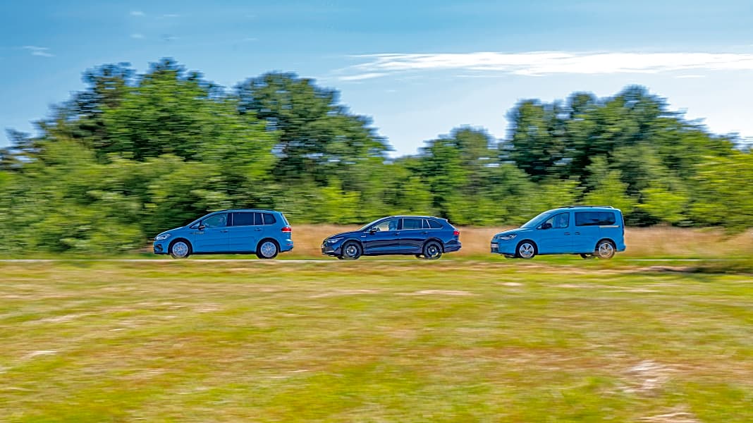 VW Caddy vs. VW Golf Variant vs. VW Touran: Blaumänner aus Niedersachsen
