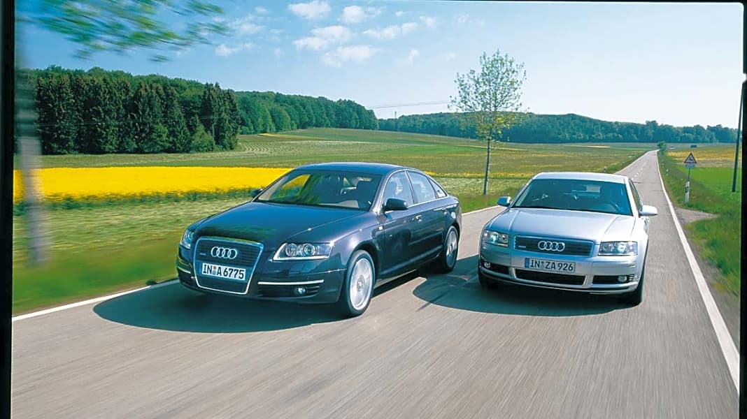 Vergleich: Audi A6 gegen A8 mit 4.2-Liter-V8 und 335 PS - DICHT DRAN