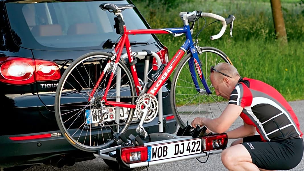 Fahrradträger am Tiguan getestet - Rad am Haken