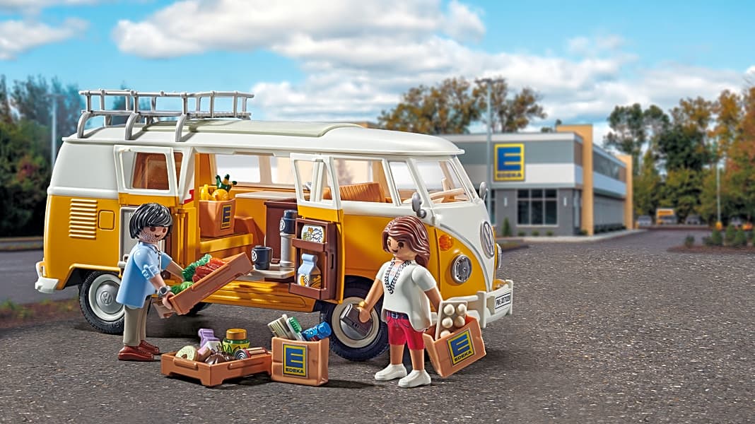 Playmobil baut Mango-Bulli und verlost zusammen mit Edeka einen echten VW T1