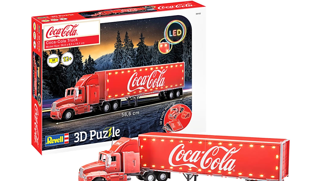 Puzzlen Sie sich ihren Coca-Cola-Truck zum Weihnachtsfest