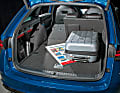 640 bis 1.700 Liter – der Gepäckraum des RS-Sportmodells bietet die gleichen Transporttalente wie die zivilen Octavia Combi-Brüder